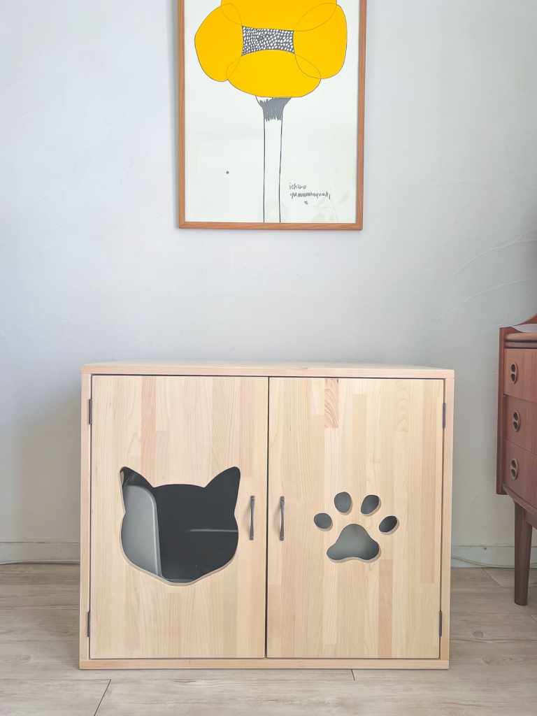 青森ヒバの猫のトイレカバーハウス