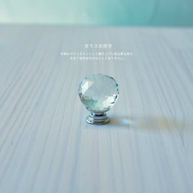 ガラスの把手