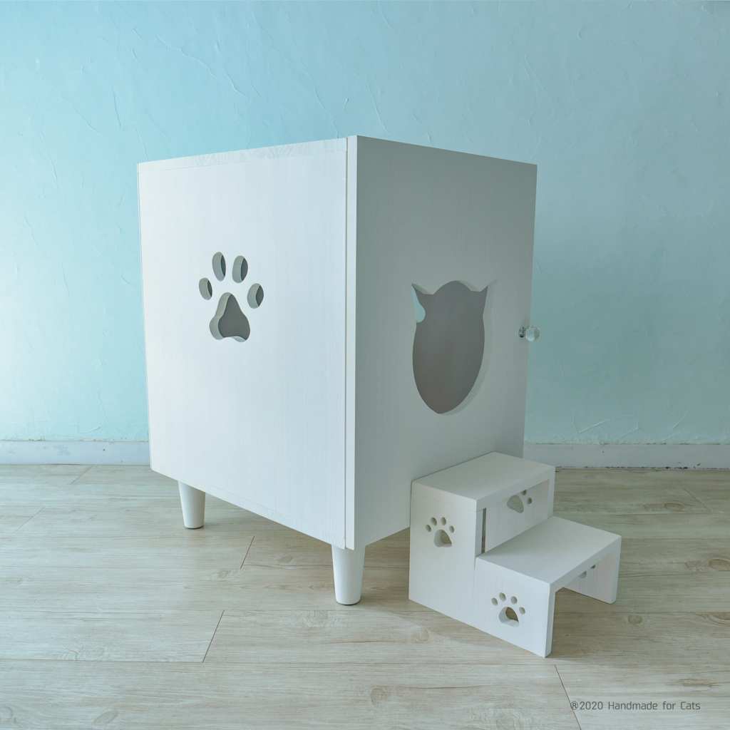 デオトイレ・にゃんとも清潔トイレ対応のお掃除ロボットも通れる猫のトイレカバーハウス内寸