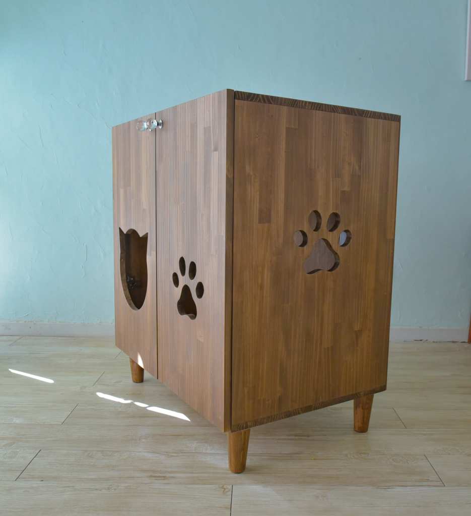 お掃除ロボットも通れるデオトイレ快適ワイドサイズの猫のトイレカバーハウス