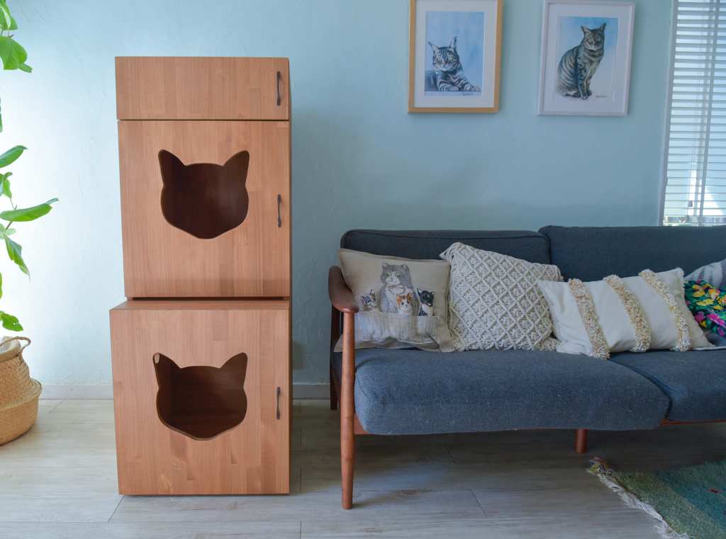 3階建猫のトイレカバーハウス完成