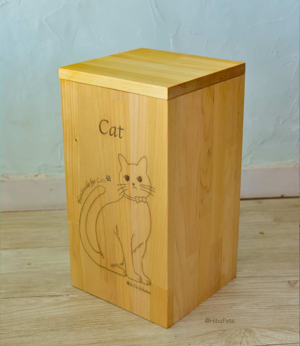 猫イラスト入りのゴミ箱リリース