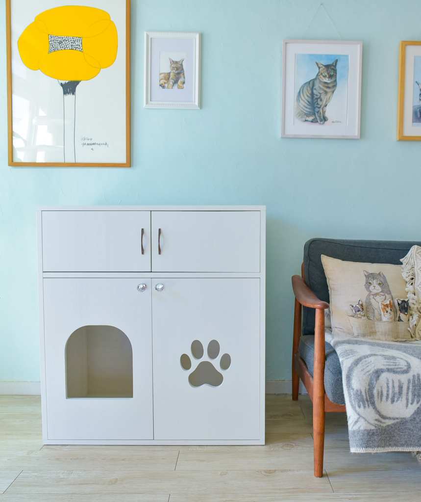 オーダーメイドのデオトイレ快適ワイド用サイズの猫のトイレカバーハウス