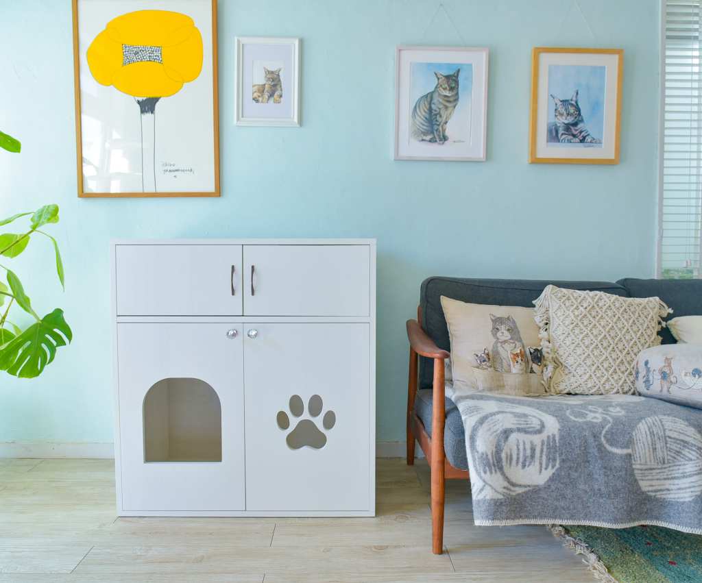 快適ワイド用猫のトイレカバー完成