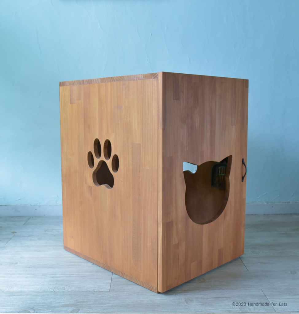 大容量収納付き猫のトイレカバーハウス