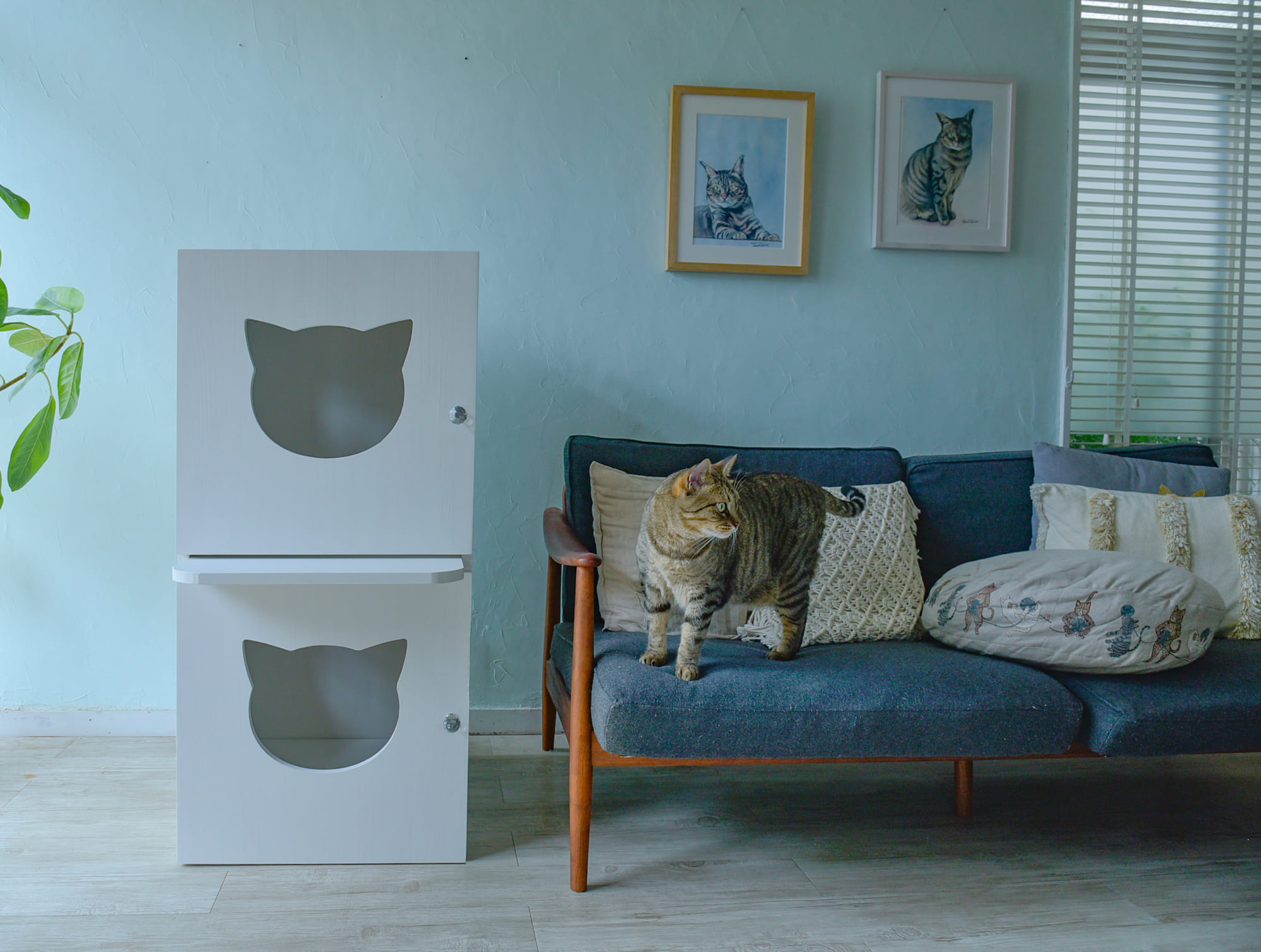 二階建て猫のトイレカバーハウス