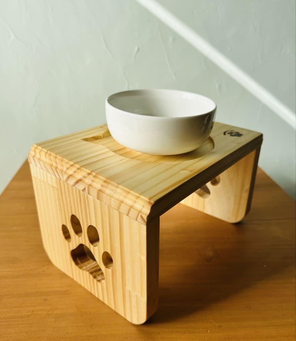 猫顔の餌台づくり〜完成〜