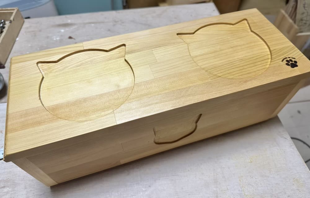 青森ひばでつくる猫の餌台＆餌箱vol.2