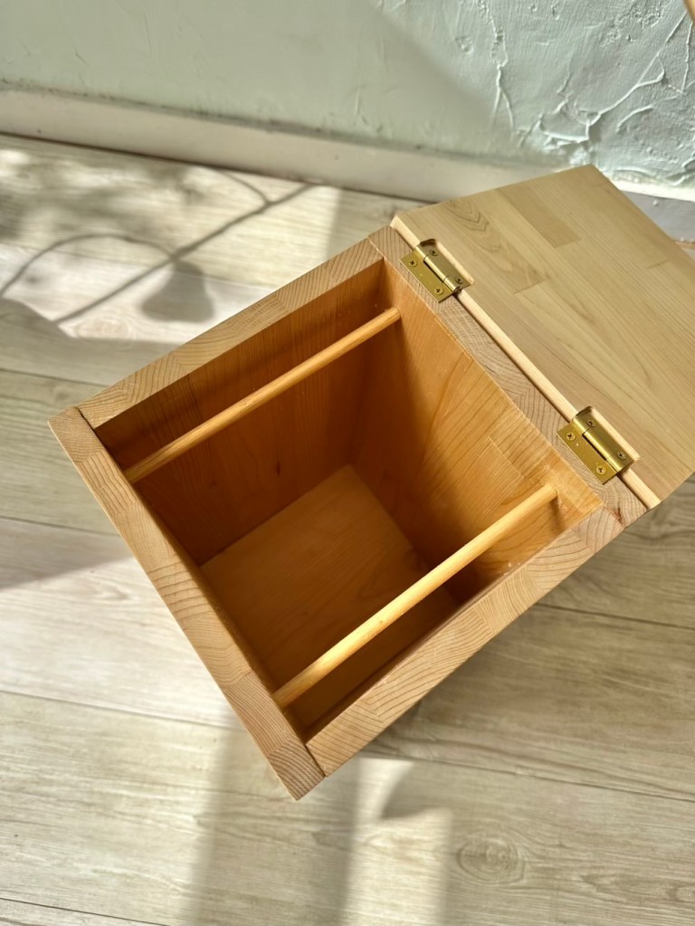 青森ひば材のペット用ゴミ箱