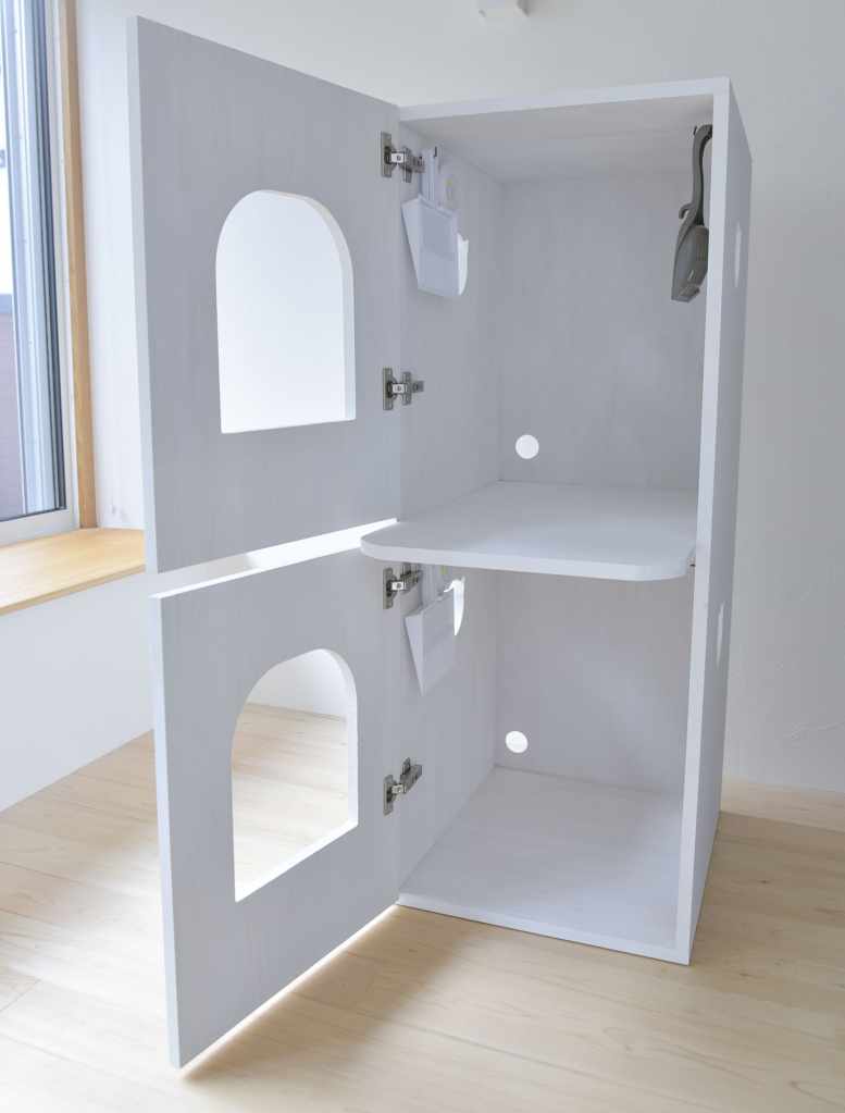 デオトイレ脱臭ファンサイズの猫のトイレカバーハウス