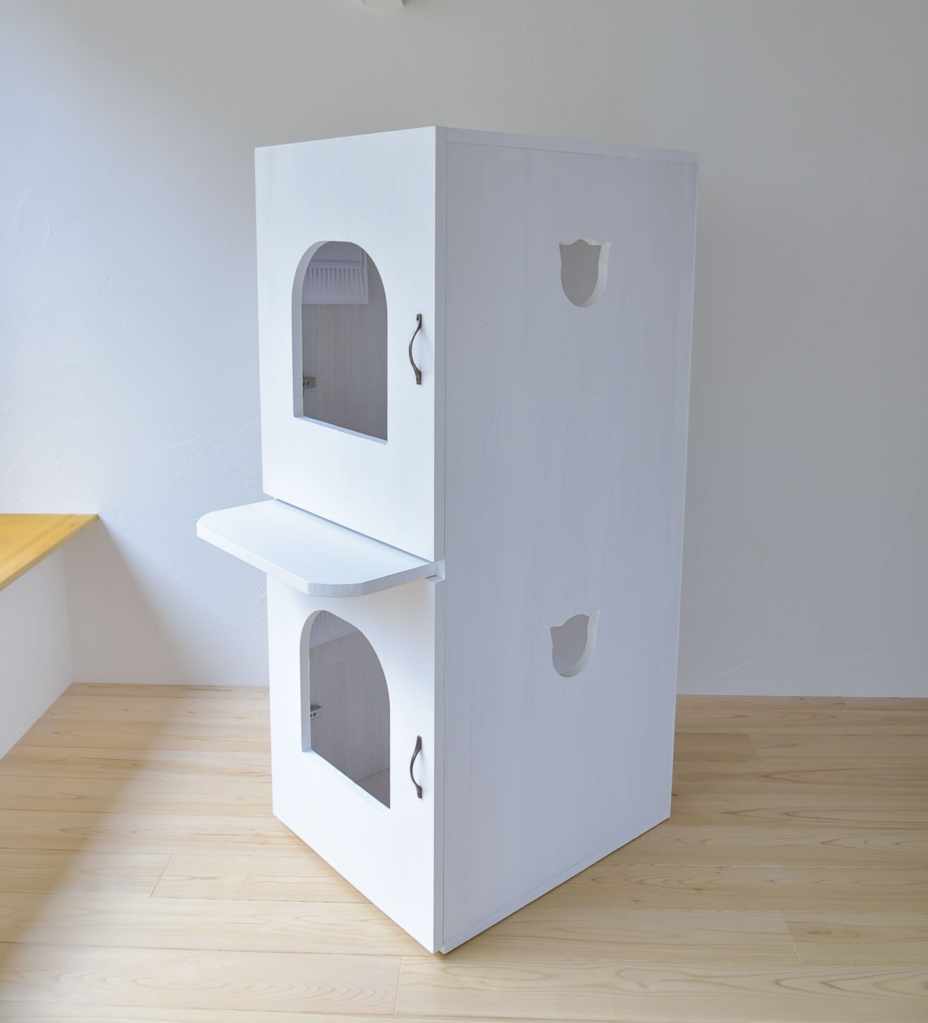 デオトイレ脱臭ファンサイズの猫のトイレカバーハウス